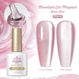 Gold Reflective Moonlight Gel Nail Polish Cat Magnetic Aurora Spar Glitter Semi-Permanant Varnish Nail Art Magnetic