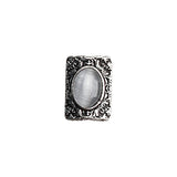 10PCS Vintage Halloween Inner Bone Lamp Pendant Pearl Inlaid Heart Coffin Alloy Nail Art Rhinestones Decorations Manicure Charms