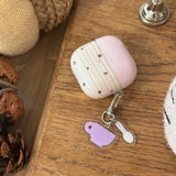 Purple Stripe Star Keychain Earphone Case For Huawei FreeClip 2 Case for FreeBuds 7i 6i 5i SE2 SE3 Soft IMD Protective Cover