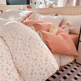 New ancient washed imitation cotton printing cloud feeling four-piece set household machine washable dormitory three-piece set