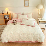 Winter Duvet Cover Set Quilt Set Ins Style  A-Class 100% All Cotton Milk Velvet Cotton Velvet for Autumn Winter Soft and Warm