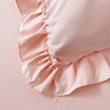 2pcs Lace Embroidery Pillowcase Lotus Leaf Pillow Cover Princess Girl Decoration Pillow Case White Pink Blue Bedding Pillow Sham