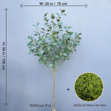 60-190cm Artificial Eucalyptus trees Branches Banyan Leaves Fake Plant Plastic leave Landscape faux plant For Home Garden Decor
