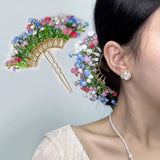 Gypsy Simulated Flower Bouquet Hair Clip High End Exquisite Hair Jewelry