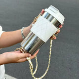 480ml Pure Titanium Coffee Mug/Thermos Cup With Straw And Cup Cover,Double-wall,Light,,Antibacterial Drinkware,Birthday Gifts