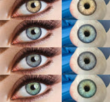 2pcs Color Eye Contact Lenses Blue Contact Lenses for Eyes Fashion Gray Pupils Cosmetics Green Natural Soft Lens Yearly