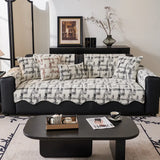 Irregular Chenille Sofa Cover, 3 Seater, Non Slip, Sofa Slipcover for Living Room, Vintage Sofa Seat Cushion