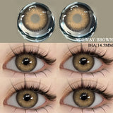1 Pair Colored Contact Lenses for Eyes Natural Look Brown Eye Lenses Gray Contact Blue Lenses Eye Cosmetics Yearly Use