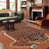 Tiger Print Living Room Carpet Retro Luxury Large Area Bedroom Rug High-end Fashion Home Decor Sofa Coffee Table Mat Alfombra
