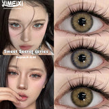 2Pcs NEW Colored Contact Lenses Large Diameter 14.5mm Brown Blue Beauty Pupils Gray Eyes Makeup Lens Fast Shiping
