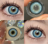 1 Pair LOIRE Series New Style Blue Color Contact Lenses For Big Eyes Beauty Pupils Eye Makeup Colored Contact lens