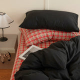 Ins Nordic Bedding Set Simple Style Polka Dot Duvet Cover Set Soft Flat Sheet Single Twin Size Double Bed Sheet Set For Bedroom
