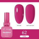 Single-use gel nail polish, 15ml each, requires LED lighting, solid color, a must-have for manicures | Vibrant nail colors | Nai