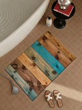 Vintage Reclaimed Wood Diatomite Bath Mat Super Absorbent Quick-Dry Non-slip for Bathroom Floor