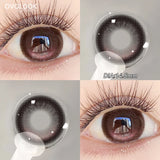 2Pcs Half Year Fixed-Axis Lens Purple Contact Lenses Lovely Colored  Lens Light Transparent Natural Cute Look