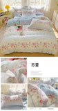 100% Cotton Bedding Set Soft Skin-friendly Four Piece Set Single Couple Flower Printed Comforter Duvet Cover Set for Adults Kids