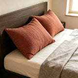 Set of 2 100% Cotton Gauze Pillowcases Double-Layer Gauze, Soft, Breathable, and Machine Washable