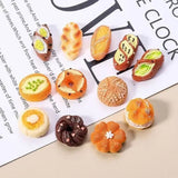 12Pcs French Bread Food Cake Sweet Donut Dessert Fridge Magnets Strong Magnetic Push Pin for Photo Message Traceless Fixed Decor
