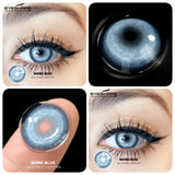 1 Pair Halloween Cosplay Contact Lenses Soft Anime Red Eyes Beauty Pupils Lenses for Party Makeup