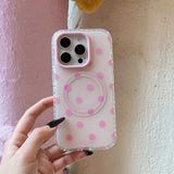 INS Korea Point Phone Case For Iphone 16ProMax 15Pro 13 14 15 16 Pro Max 15Pro 15ProMax Cover Fundas