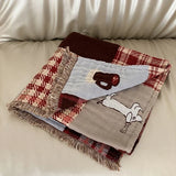 New class A summer cotton four-layer gauze fringed blanket travel summer cool quilt leisure towel quilt summer