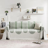 Chenille Sofa Covers Sectional Sofa Set Geometry Cover Couch with Tassel Covers Loveseat Futon Cover L Shaped Cover Washable