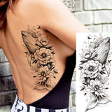 1 Sheet Beautiful Butterfly Flowers Temporary Tattoos For Women Girls Waterproof Fake Tattoos Floral Animals Temp Tatoo Stickers