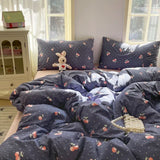 Girls Strawberry Bedding Sets 2026 New Queen Size Bed Sheet Set Duvet Cover Set With Pillowcase No Filling