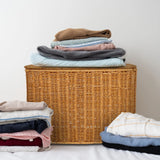 Woven Storage Basket Decorative Sundries Organizer Portable with Handle Large Capacity Container for Stationery Magazines