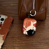 Black Brown Block Splash Ink + Ring Suitable for Apple Airpodspro2 Case/Airpodspro Case/Airpods4 Case/Airpods3 Case/Airpods2 Cas