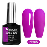 7.5ml Nail Gel Polish Ultra Neon Pink Summer Gorgeous Color Soak Off UV LED Gel Varnish Glitter Lacquer Nail Manicure