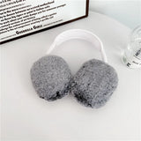 For Airpods Max Wireless Headphone Earphone Accessories Covers Luxury Leopard Print Cases Fluffy Plush Fur Soft Protective Case