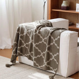 New European Geometric Throw Blanket Soft Knitted Sofa Bed Cover Outdoor Travel Shawl Blanket Warm Light Luxury Bedspread