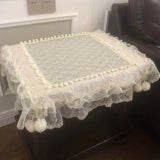 Handmade Lace Tablecloth Bedside Table TV Safe Cover Towel Printer Korean Pastoral Style Creativity Home Decoration Dust Cover