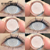 EYESHARE 1Pair Cosplay White Lenses Halloween Color Contact Lenses Red Eye Makeup Lenses Crazy Contact Lenses Black Eyes Lens