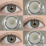 2 Pcs Colored Contact Lenses for Gray Eye Lenses Natural Gray Contact Lens Blue Contact Yearly Fashion Green Pupils