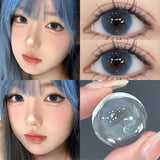 0~-8.00 Degree Color Contact Lenses with Prescription 1 Pair Myopia Brown Lenses Dark Soft Beautiful Pupil Iris Lenses