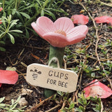Resin Floral Bees Watering Station Feeding & Watering Supplies Garden Floral Bee Feeder with Butterfly Bath Tub Outdoor Decor