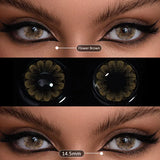 Contact Lenses 2Pcs Blue Green Contact Lenses Color Permanent Makeup Machine Changing Pupil and Eyes Color Fashion Lenses