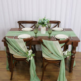 12PCS Chiffon Chair Sashes Wedding Chair Decoration 16x275cm Long For Wedding Aisle Decorations Party Banquet Event Baby Shower