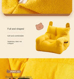 Solid Color Sofa Chair Cartoon Seat Children Sofa Lazy Cat Bean Bag Environ Mentally Friendly Portable Sofa Bedroom Furniture