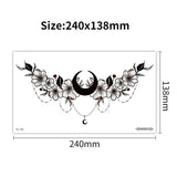 Waterproof Temporary Tattoos Sticker Simple Black and White Flower Sternum Stick Temporary Tattoo Stick Women