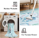 Fresh Elegant Living Rooms Floor Mat Floral Print Home Decoration Rug Non-slip Machine Washable Coffee Table Floor Mats 러그 Ковер