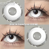 1 Pair red/white cosplay color contact lenses for eyes crazy Halloween Eye makeup Role playing Eye cosmetics color lens