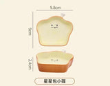 Ceramic Plate Cute Bread Seasoning Dish Underglaze Color Good-looking Dish Household Sauce Dish