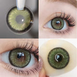 Color Contact Lenses yearly Myopia Lenses with Diopter Enlarge Bright Cosmetic Power Lens Make Up for  Beautiful Eyes