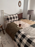 Parisian Mixed Sle 4-Piece Bedding Set Vintage Pure Cotton Combed Cotton Bedding Kit Bed Canopy Design Skin-Friendly