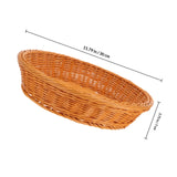 Round Woven Rattan Fruit Basket 30Cm Brown for Kitchen Dining Table Home Vegetable Storage Food Serving Decorative Tabletop