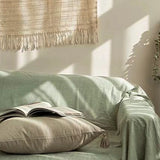 White Ruffle Cotton Sofa Cover Blanket Sofa for Towel Living Room Decor Furniture Tapestry Couch Cover in Spring