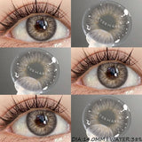 1 Pair Korean Colored Contacts Lenses with Myopia Brown Soft Naturally Colored Cosmetics Gray Lenses Beautiful Pupils